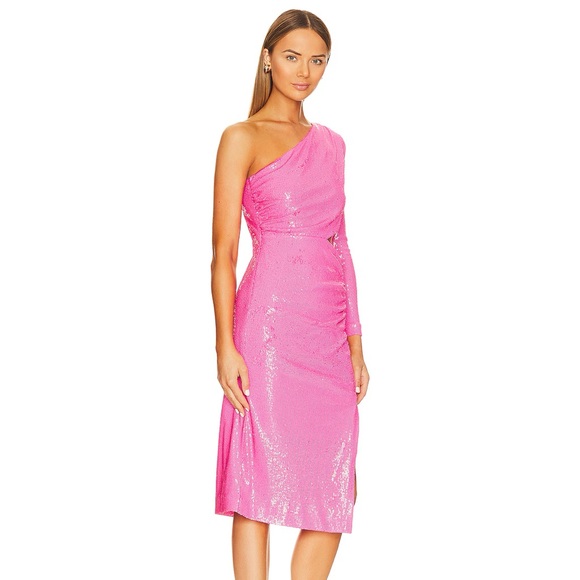 L’Agence Pink Sequin Christie Dress - Picture 3 of 7